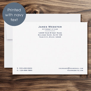 Carte de correspondance d'avocat Classique Legal -
