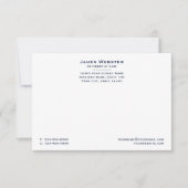 Carte de correspondance d'avocat classique Navy Te (Devant)