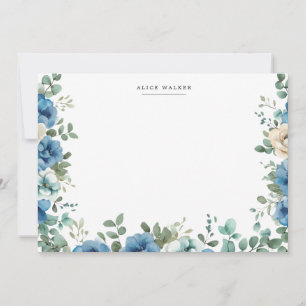 Carte de correspondance de jardin Sonate Bleue