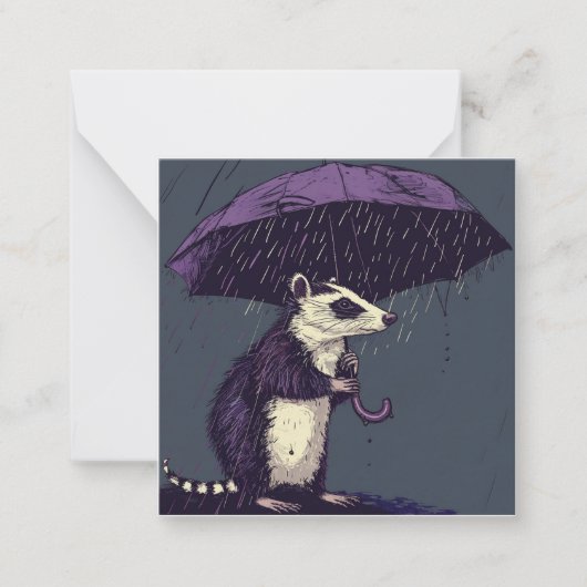 Carte De Correspondance De la bruine aux rêves : Libérer l'Opossum créatif (Devant)