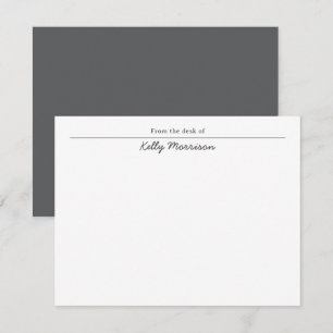 Carte De Correspondance De la part de Chic Script Personnalisé