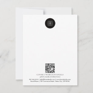 Carte de correspondance de marque de code QR de lo