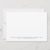 Carte de correspondance de monogramme bleu moderne (Dos)