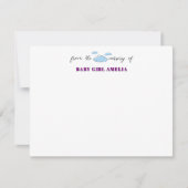 Carte de correspondance de naissance Nuage Classiq (Devant)