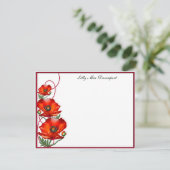 Carte de correspondance de pavot personnalisée (Debout devant)