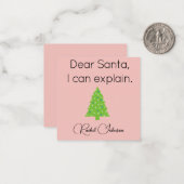 Carte De Correspondance Dear Santa Mini Christmas Gift Enclosure Card (Devant/Arrière en situation)