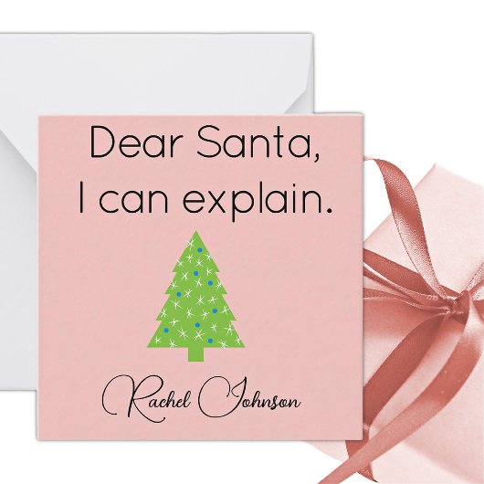 Carte De Correspondance Dear Santa Mini Christmas Gift Enclosure Card