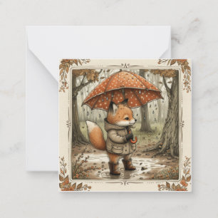 Carte De Correspondance Déchets et délices : Enchanter la pluie de Fox