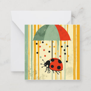 Carte De Correspondance Déchets & Plaisirs : Une arrosage de Ladybug Joy