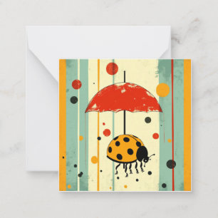 Carte De Correspondance Déchets & Plaisirs : Une arrosage de Ladybug Joy