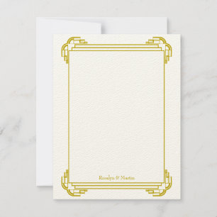 Carte De Correspondance Déco cadre tan mariage personnalisé merci note