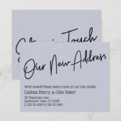 Carte De Correspondance Décontracté Notre Nouvelle Adresse Dusty Blue Fair (Devant / Derrière)