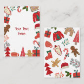 Carte De Correspondance Décor de Noël (Devant / Derrière)