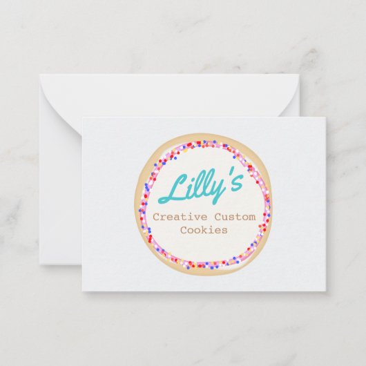 Carte De Correspondance Décorateur de biscuits ou de cupcake (Devant)