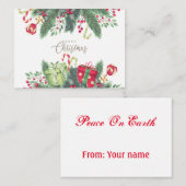 Carte De Correspondance Décoration cadeau de Noël (Devant / Derrière)