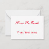 Carte De Correspondance Décoration cadeau de Noël (Dos)