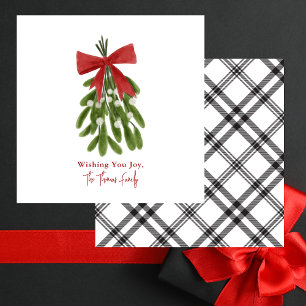 Carte De Correspondance Décoration de Noël végétale minimaliste moderne