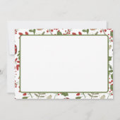 Carte De Correspondance Décoration de vacances d'hiver (Dos)