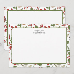 Carte De Correspondance Décoration de vacances d'hiver