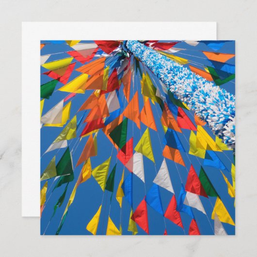 Carte De Correspondance Décoration du drapeau triangle (Devant / Derrière)