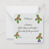 Carte De Correspondance décorations de Noël (Dos)