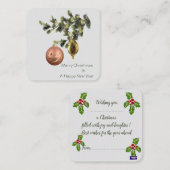 Carte De Correspondance décorations de Noël (Devant / Derrière)