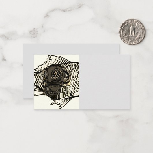 Carte De Correspondance Deep Diver (Devant/Arrière en situation)