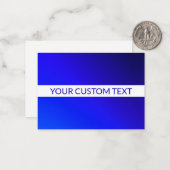 Carte De Correspondance Dégradé bleu et texte modifiable sur bande blanche (Devant/Arrière en situation)