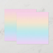 Carte De Correspondance dégradé de couleur pastel (Devant / Derrière)