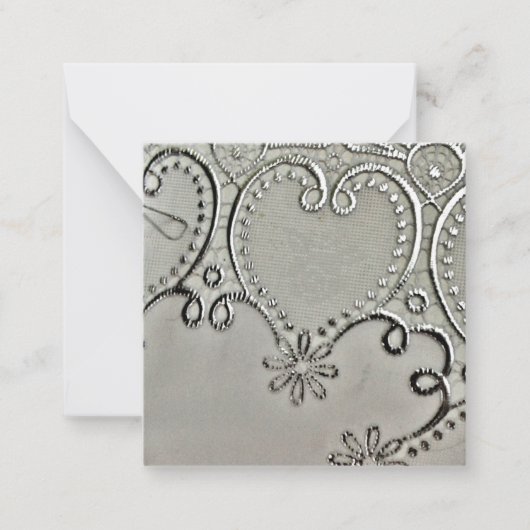 Carte De Correspondance Dentelle gris (Devant)