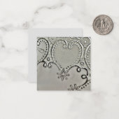 Carte De Correspondance Dentelle gris (Devant/Arrière en situation)