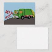 Carte De Correspondance Des ours conduisant un camion-poubelle (Devant / Derrière)