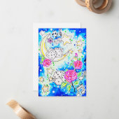 Carte De Correspondance Dés & Roses (Devant/Arrière en situation)
