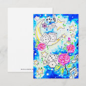 Carte De Correspondance Dés & Roses (Devant / Derrière)
