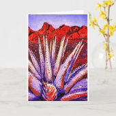 Carte de correspondance Désert aquarelle (Fleur jaune)