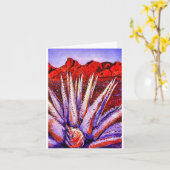 Carte de correspondance Désert aquarelle (Fleur jaune)