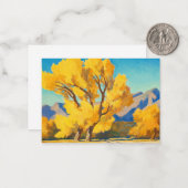 Carte De Correspondance Desert Cottonwoods, Arizona par Maynard Dixon (Devant/Arrière en situation)