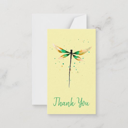 Carte De Correspondance Design d'aquarelle dragonaire mignon (Devant)