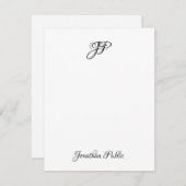 Carte De Correspondance Design élégant Script manuel Monogramme de texte C (Devant / Derrière)