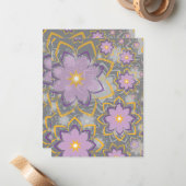 Carte De Correspondance Design floral 10 (Devant/Arrière en situation)