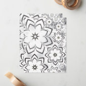 Carte De Correspondance Design floral 11 (Devant/Arrière en situation)