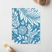 Carte De Correspondance Design floral 20 (Devant/Arrière en situation)