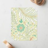 Carte De Correspondance Design floral 21 (Devant/Arrière en situation)