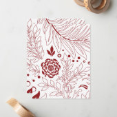 Carte De Correspondance Design floral 28 (Devant/Arrière en situation)