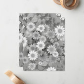 Carte De Correspondance Design floral 3 (Devant/Arrière en situation)