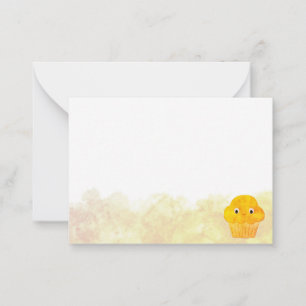 Carte De Correspondance Dessin à l'aquarelle vierge de muffin de maïs mign