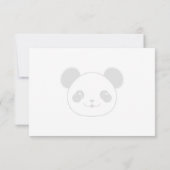 Carte De Correspondance Dessin animé d'ours panda mignon Monogramme person (Dos)