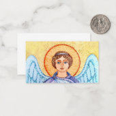 Carte De Correspondance Dessin d'aquarelle d'un ange. (Devant/Arrière en situation)