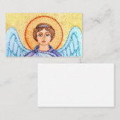 Carte De Correspondance Dessin d'aquarelle d'un ange. (Devant / Derrière)