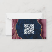 Carte De Correspondance Détails de l'âge Marine, Bourgogne et Or (Dos)